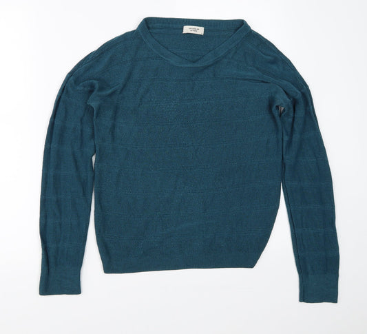 Womens UK Size S Jaqueline de Yong Blue Pullover Jumper