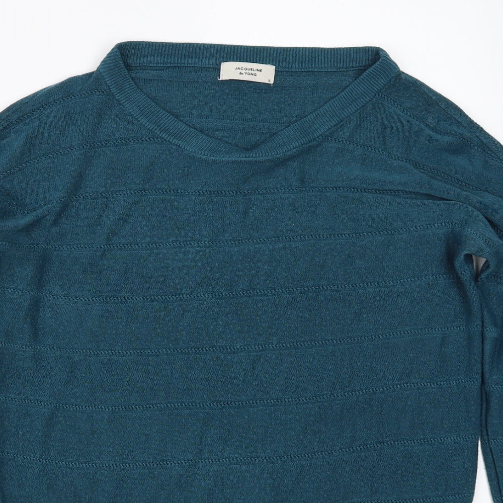 Womens UK Size S Jaqueline de Yong Blue Pullover Jumper