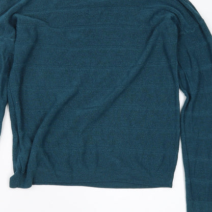 Womens UK Size S Jaqueline de Yong Blue Pullover Jumper