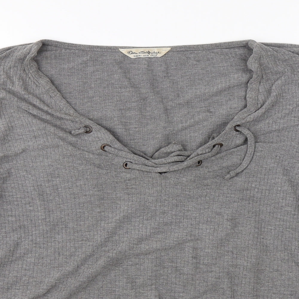Womens UK Size 16 Miss Selfridge Grey Pullover Jumper