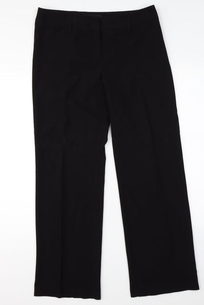 Womens UK Size 12 NEXT Regular Fit Dress Pants Black Trousers