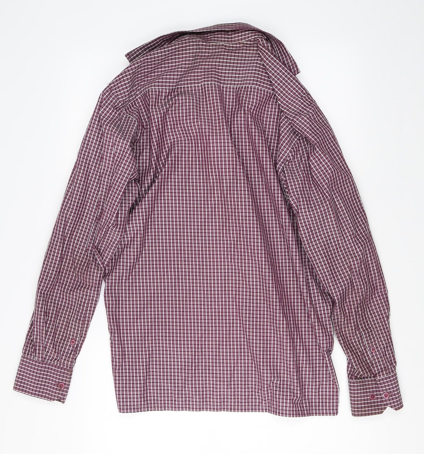 Mens UK Size L Peter England Red  Button-Up Long Sleeve Casual Shirt