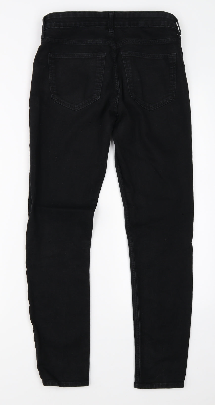 Mens UK Size 27 in Preworn Regular Fit Skinny Black Jeans