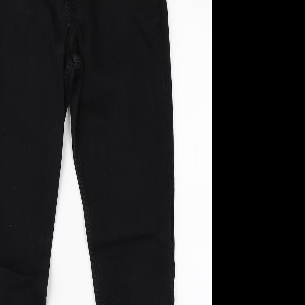 Mens UK Size 27 in Preworn Regular Fit Skinny Black Jeans