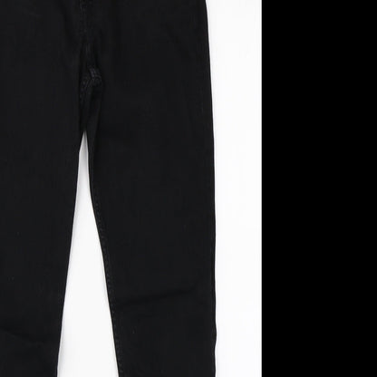 Mens UK Size 27 in Preworn Regular Fit Skinny Black Jeans