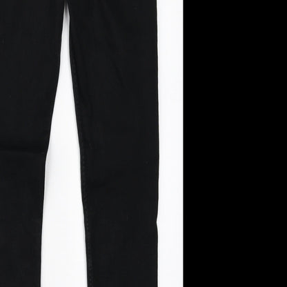 Mens UK Size 27 in Preworn Regular Fit Skinny Black Jeans