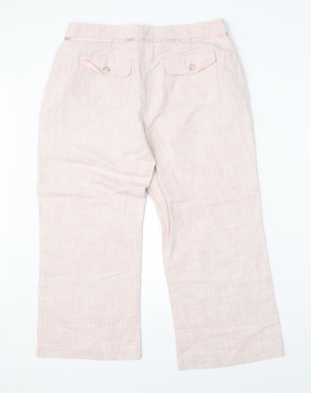Womens UK Size 30 in Preworn Regular Fit Cropped Pink Trousers