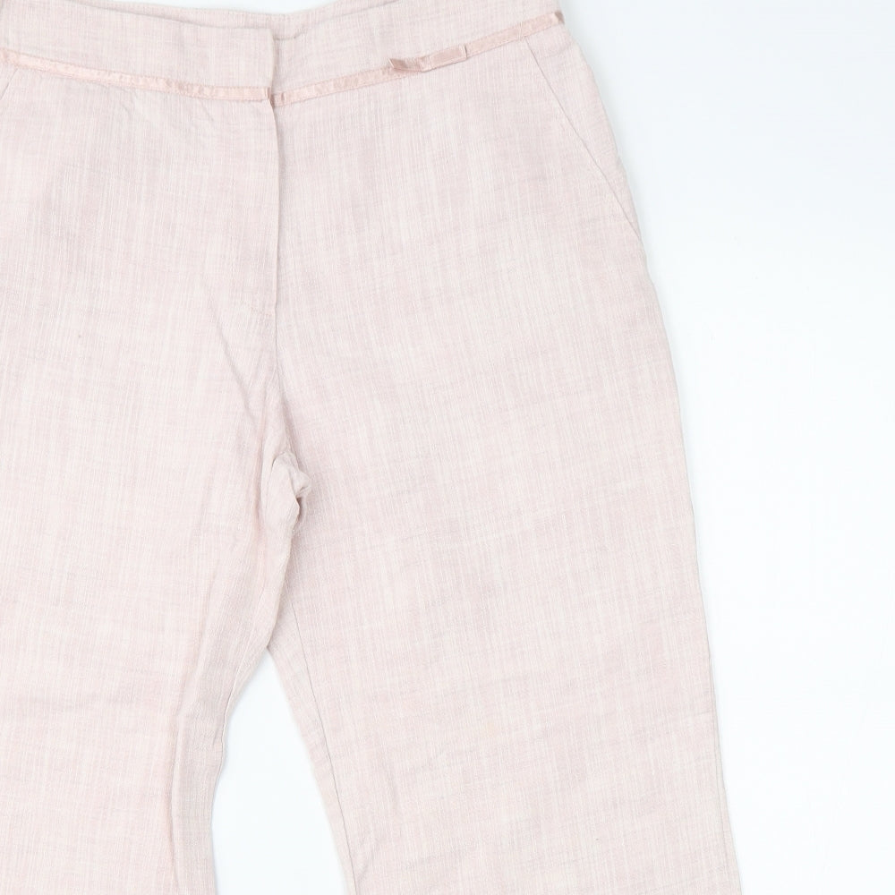 Womens UK Size 30 in Preworn Regular Fit Cropped Pink Trousers