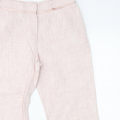 Womens UK Size 30 in Preworn Regular Fit Cropped Pink Trousers