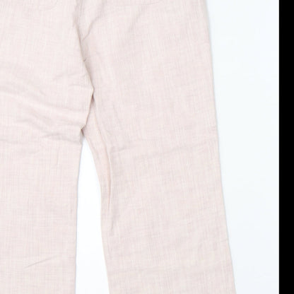 Womens UK Size 30 in Preworn Regular Fit Cropped Pink Trousers