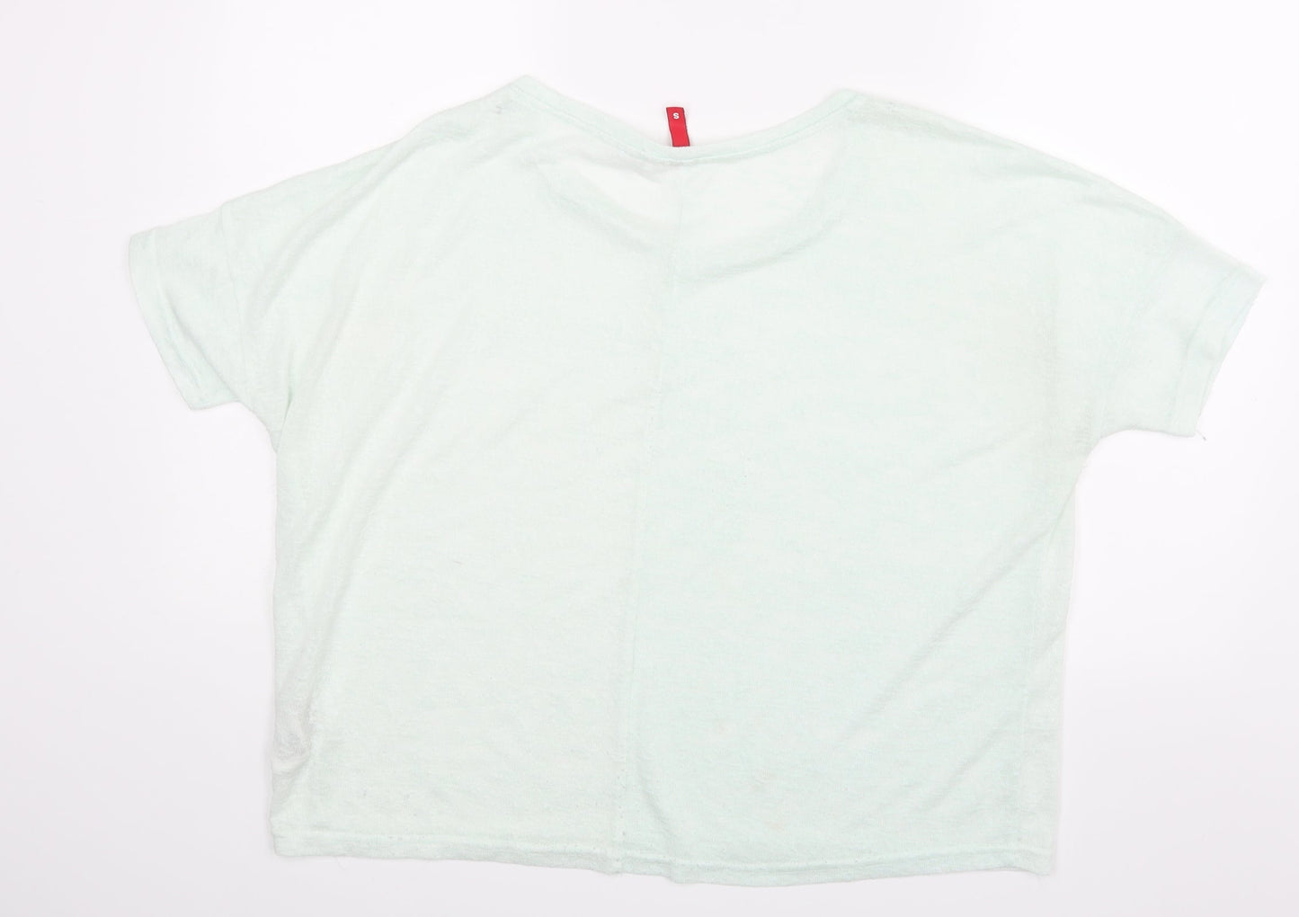 H&M Womens Green  Velour Basic Blouse Size S
