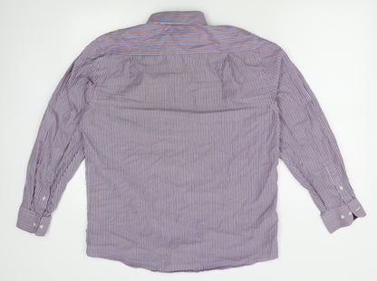 Taylor & Wright Mens Blue Striped   Button-Up Size L