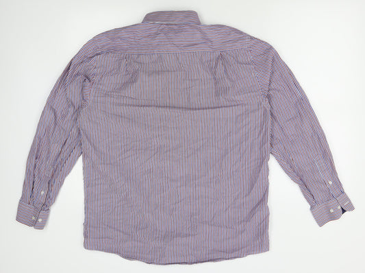 Taylor & Wright Mens Blue Striped   Button-Up Size L