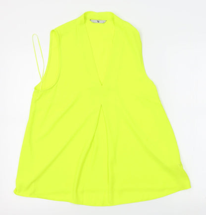 TU Womens Yellow   Basic Blouse Size 12  - iridescent