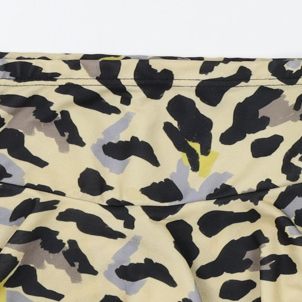 I SAW IT FIRST Womens Beige Animal Print  Wrap Shorts Size 8 - skirt look