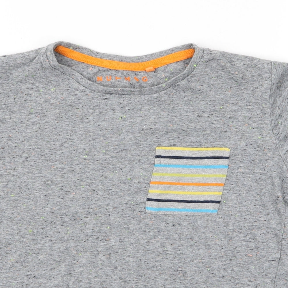 Nutmeg Boys Grey Spotted  Pullover T-Shirt Size 6-7 Years