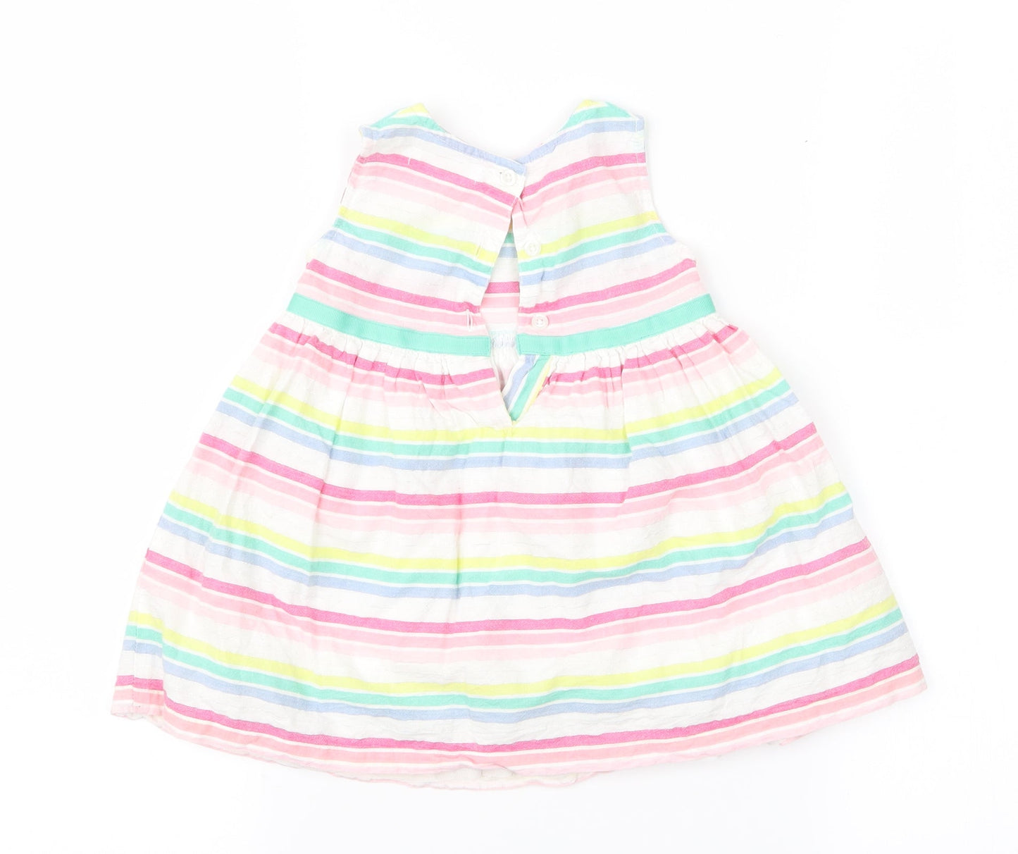 Baby M&Co Girls Multicoloured Striped  A-Line  Size 6-9 Months