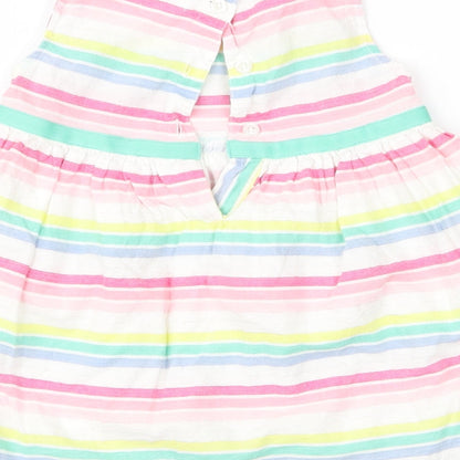 Baby M&Co Girls Multicoloured Striped  A-Line  Size 6-9 Months