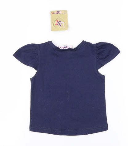 Lily & Jack Girls Blue Animal Print  Pullover Blouse Size 6-9 Months  - Under the Sea