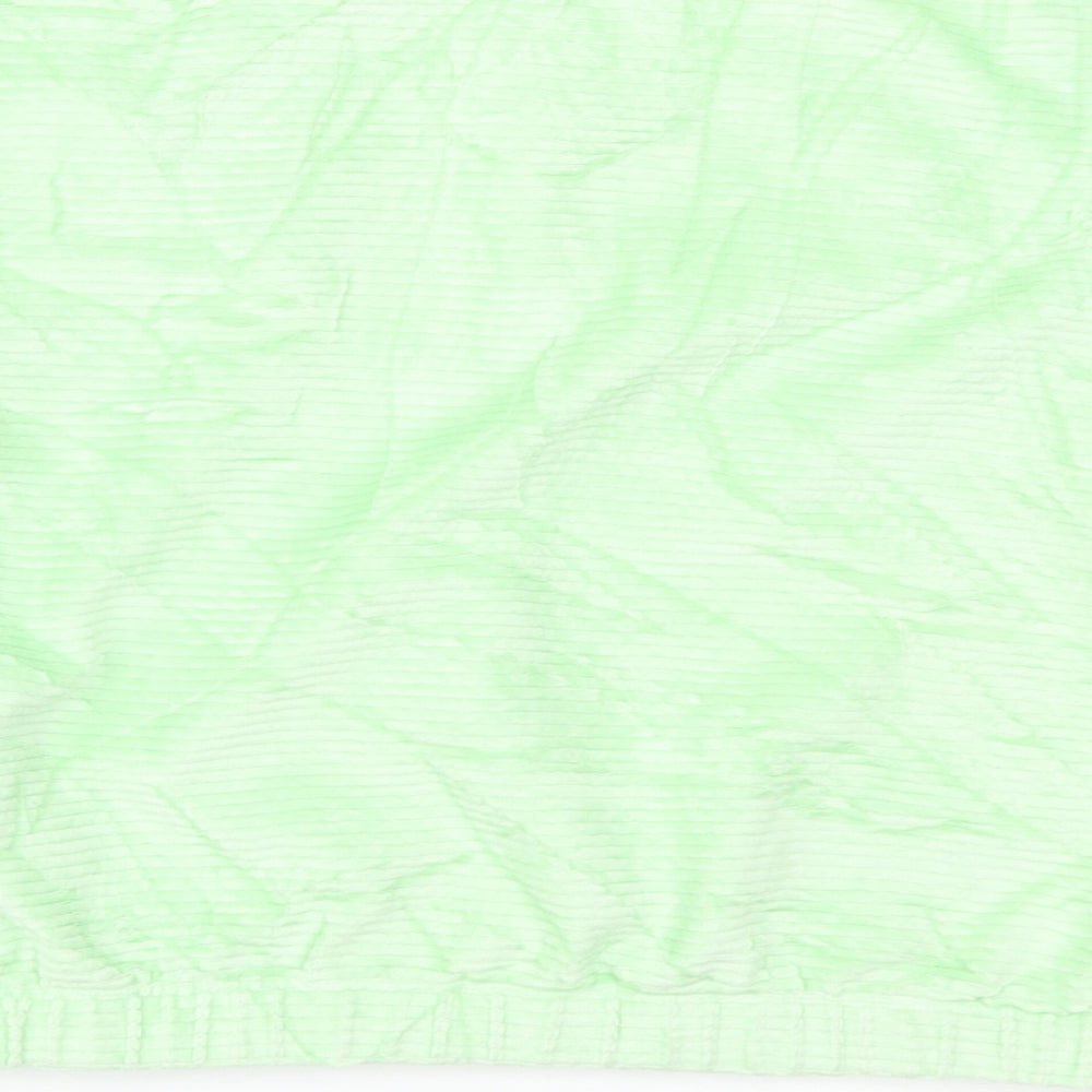 H&M Womens Green  Corduroy Pullover Sweatshirt Size M