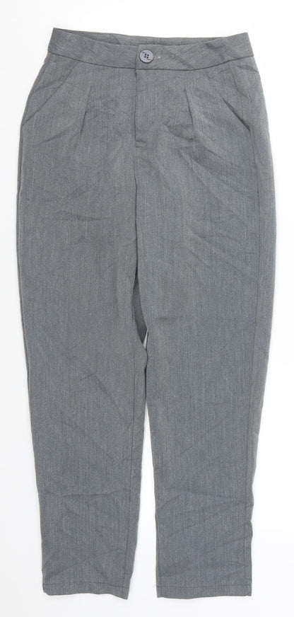 Womens UK Size S Preworn Regular Fit  Grey Trousers