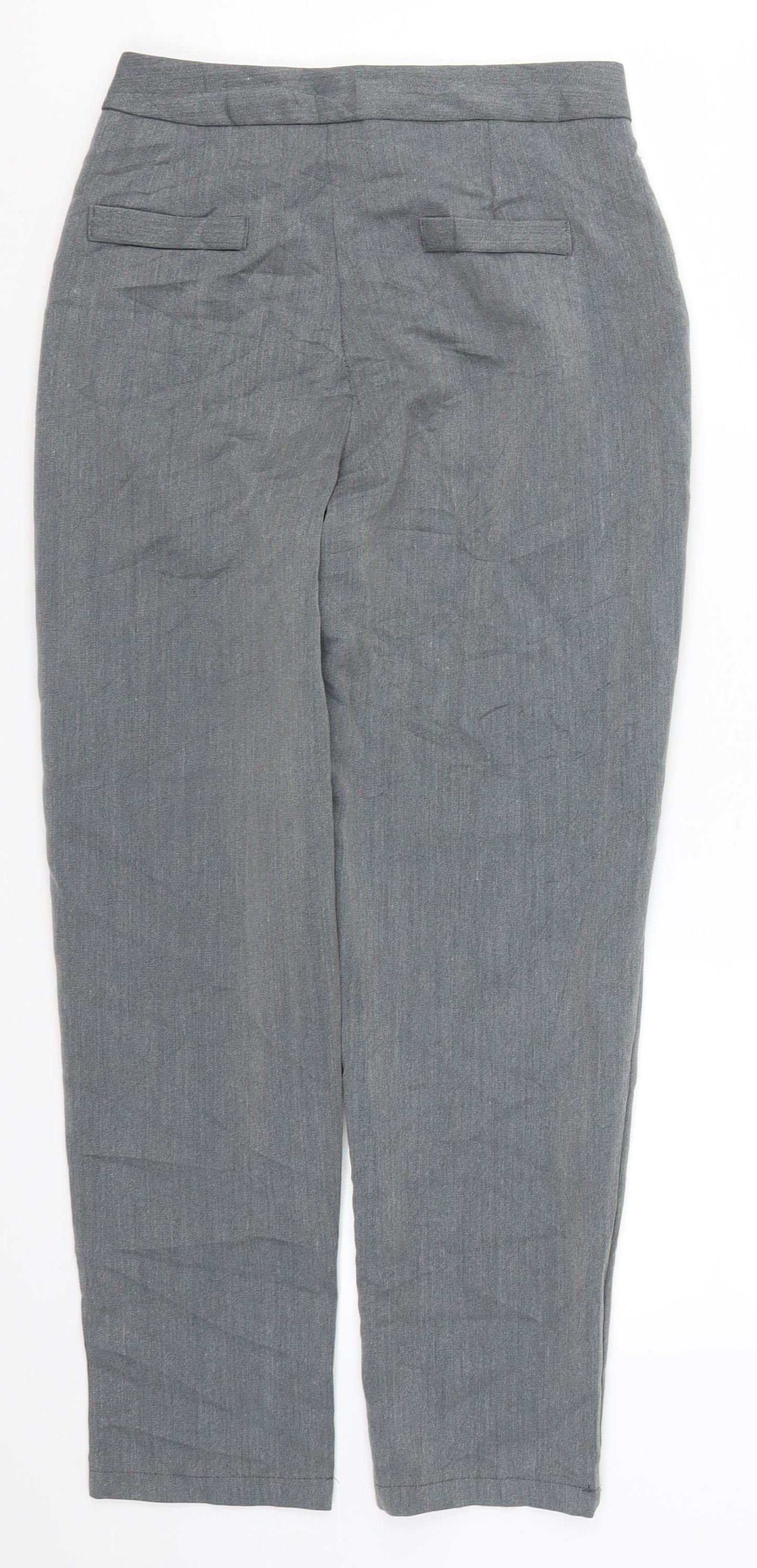 Womens UK Size S Preworn Regular Fit  Grey Trousers