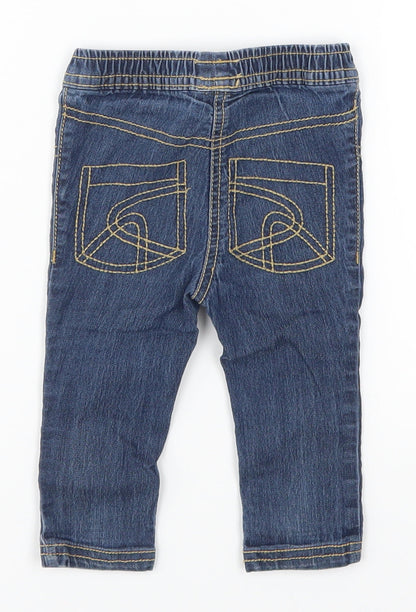NEXT Girls Blue  Denim Capri Jeans Size 6-9 Months
