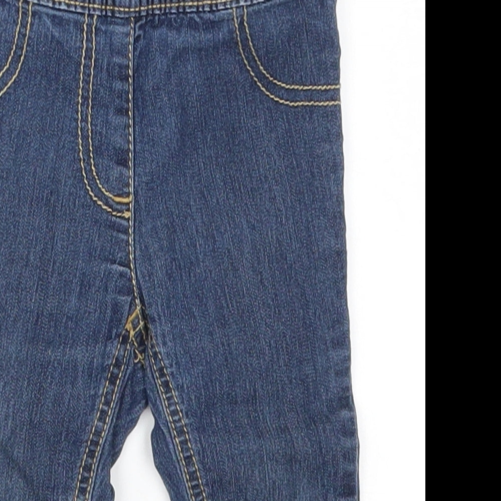NEXT Girls Blue  Denim Capri Jeans Size 6-9 Months