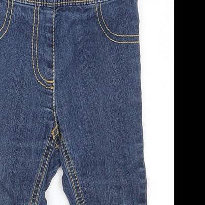 NEXT Girls Blue  Denim Capri Jeans Size 6-9 Months