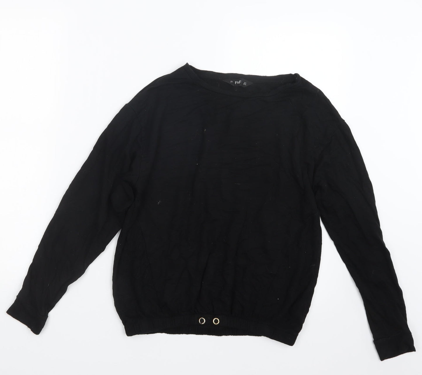 Womens UK Size 6 F&F Black Pullover Jumper