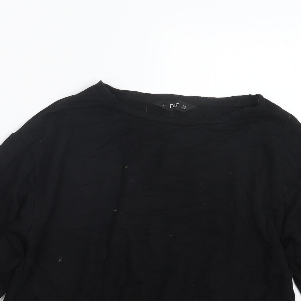 Womens UK Size 6 F&F Black Pullover Jumper