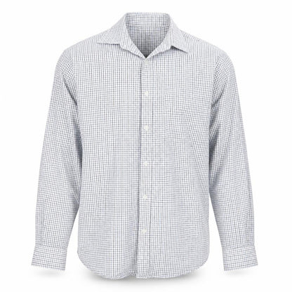 EWM Mens Blue Check   Button-Up Size M