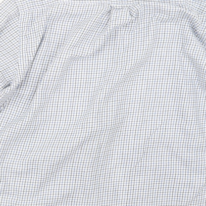 EWM Mens Blue Check   Button-Up Size M