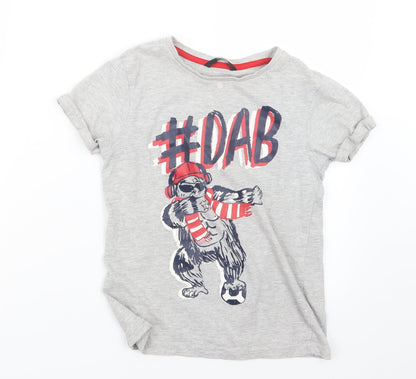 George Boys Grey   Basic T-Shirt Size 9-10 Years