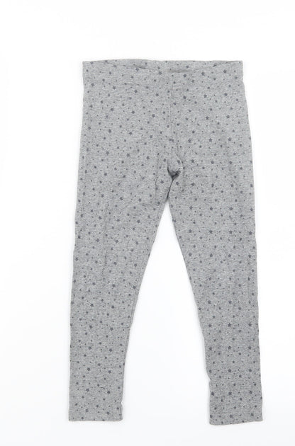 NEXT Girls Grey Geometric  Carrot Trousers Size 8 Years