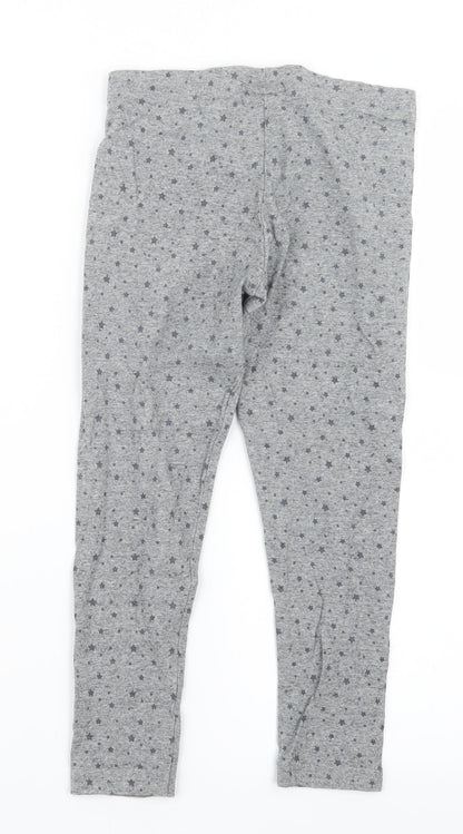 NEXT Girls Grey Geometric  Carrot Trousers Size 8 Years