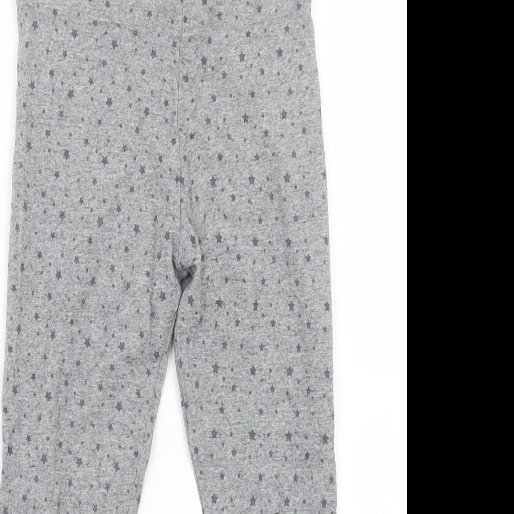 NEXT Girls Grey Geometric  Carrot Trousers Size 8 Years