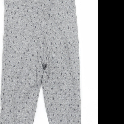 NEXT Girls Grey Geometric  Carrot Trousers Size 8 Years