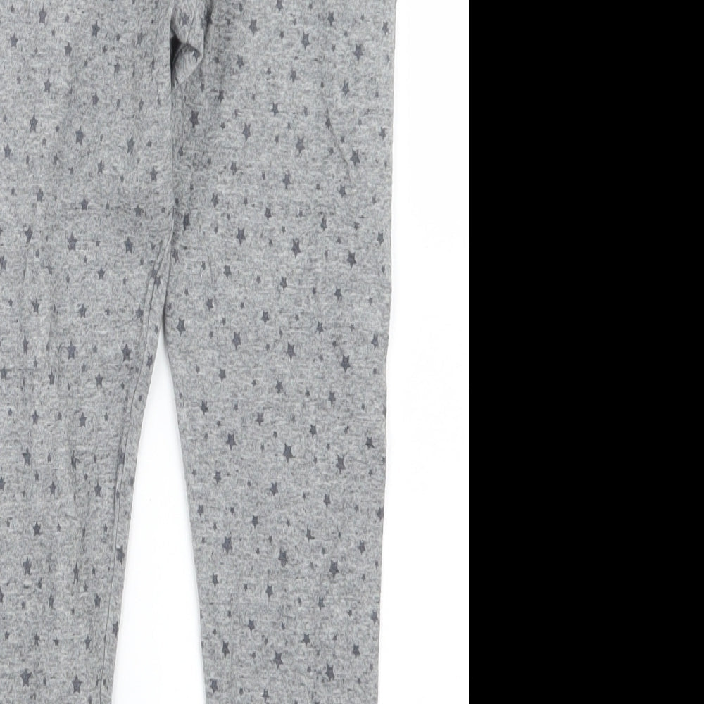 NEXT Girls Grey Geometric  Carrot Trousers Size 8 Years
