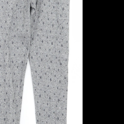 NEXT Girls Grey Geometric  Carrot Trousers Size 8 Years