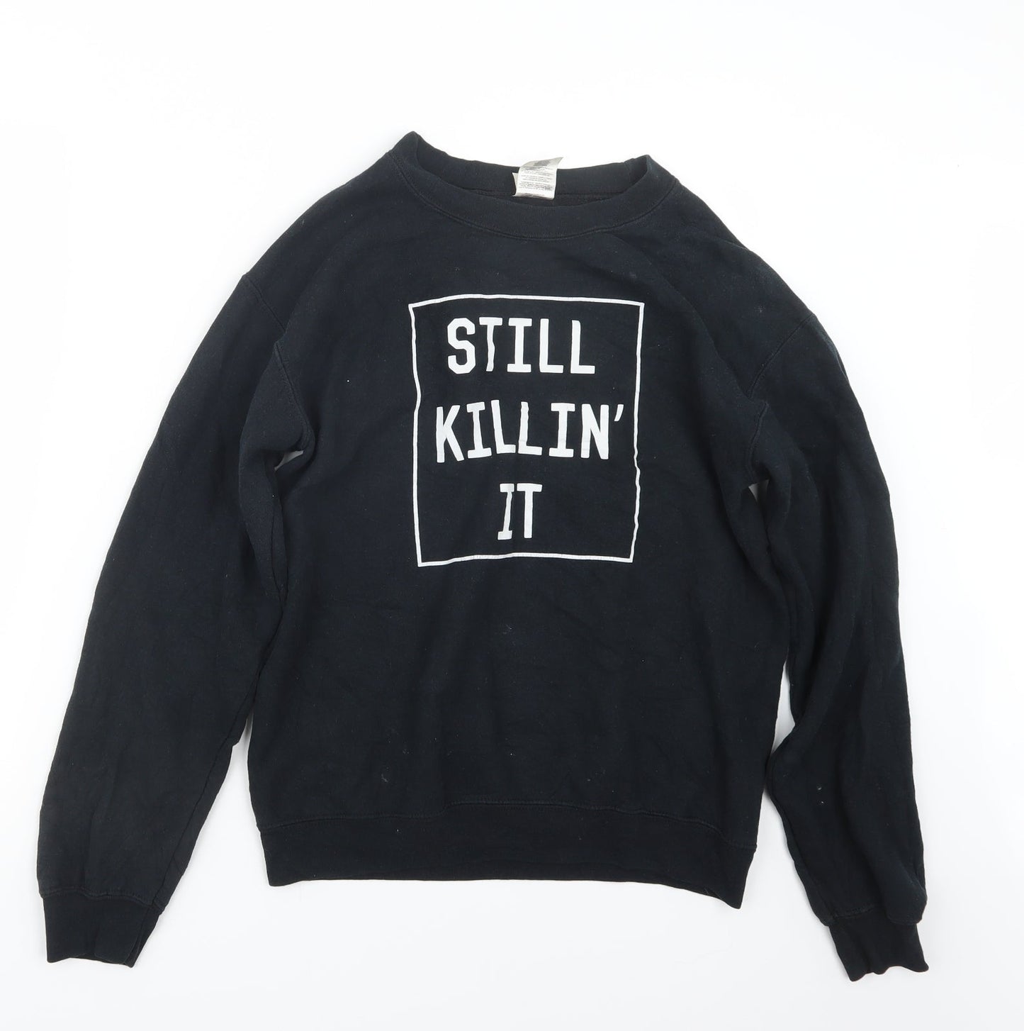 Gildan Mens Black   Pullover Jumper Size S