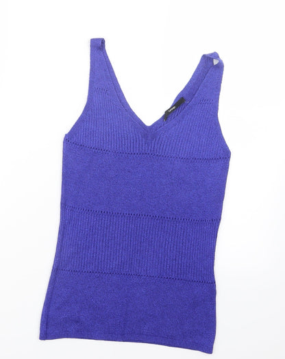 George Womens Blue  Knit Pullover Jumper Size 12
