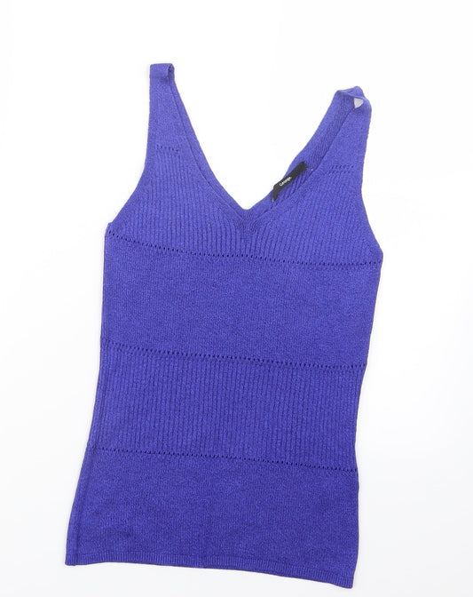 George Womens Blue  Knit Pullover Jumper Size 12