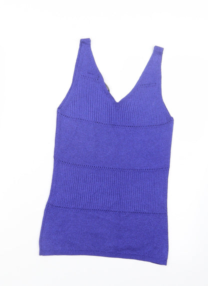 George Womens Blue  Knit Pullover Jumper Size 12