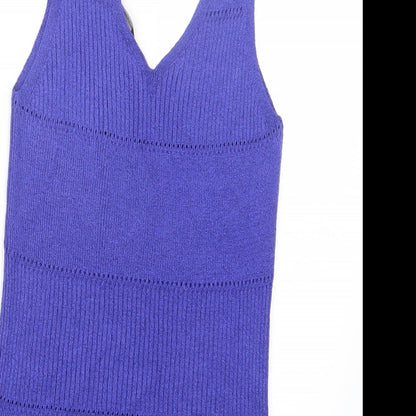 George Womens Blue  Knit Pullover Jumper Size 12