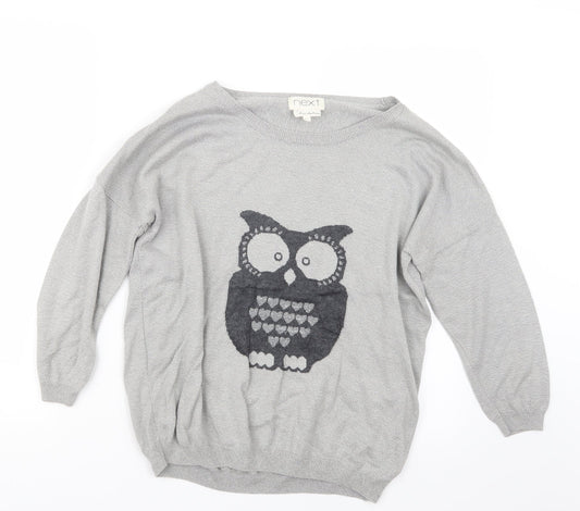 Womens UK Size 12 NEXT Grey Pullover Jumper
