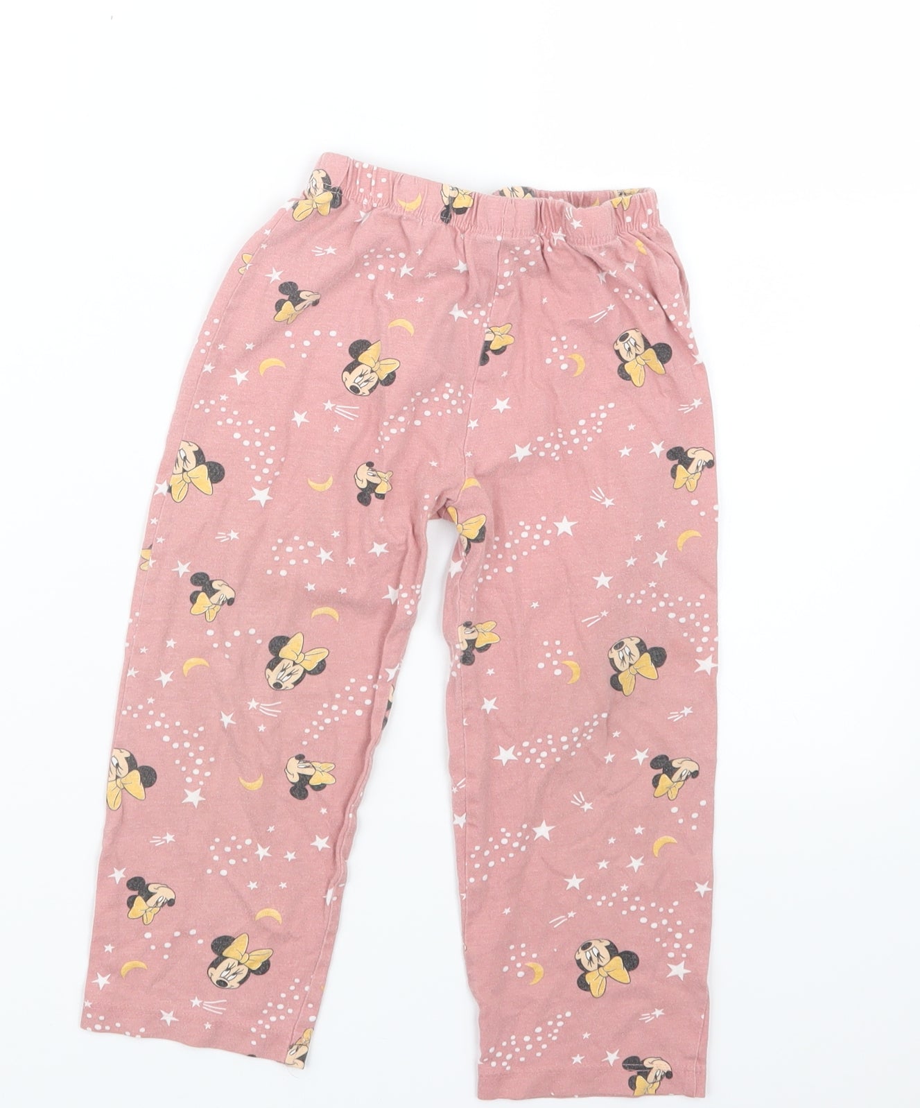 Primark Girls Pink Geometric  Capri Pyjama Set Size 3-4 Years  - Minnie Mouse