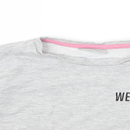 Matalan Girls Grey  Jersey Pullover Sweatshirt Size 5 Years