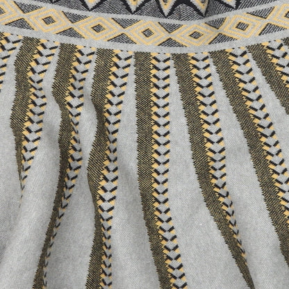 Flammode Girls Grey Geometric Knit Flare Skirt Size M
