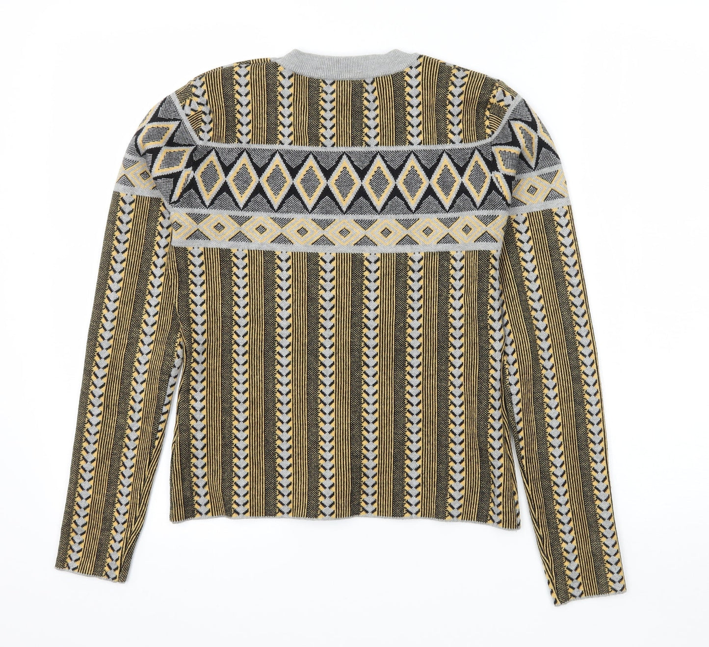 Flammode Girls Multicoloured Geometric Jersey Pullover Sweatshirt Size M